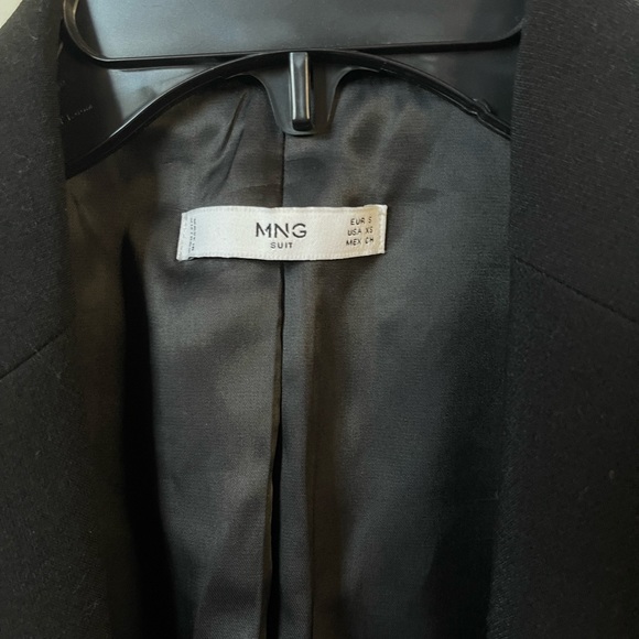 MANGO military style button blazer with hook closure in BLACK - Picture 4 of 4